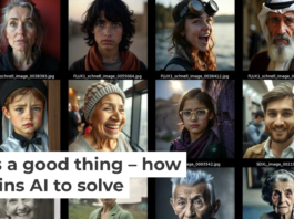 These faces are fake – generated by artificial intelligence – but useful for training other AI systems about human faces. David Beniaguev